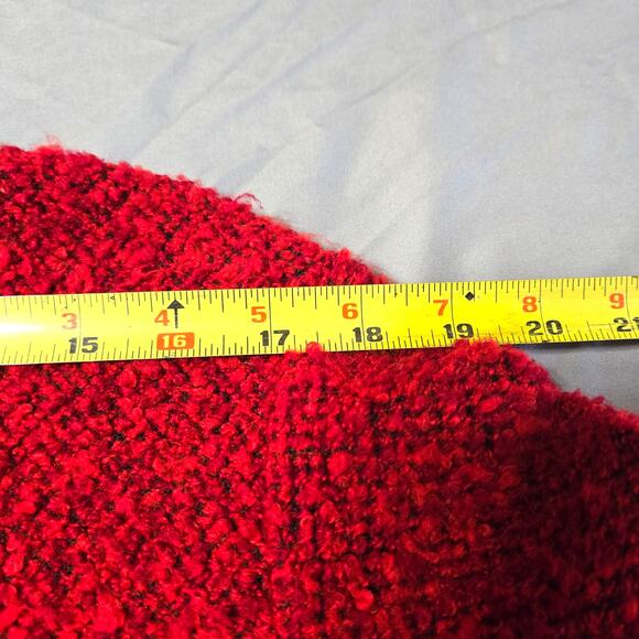 Cathy Daniels Sz XL Red Black Faux Cardigan Sweater - Picture 4 of 7